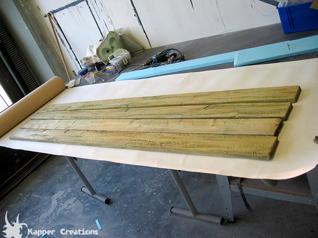 Fake wood plank